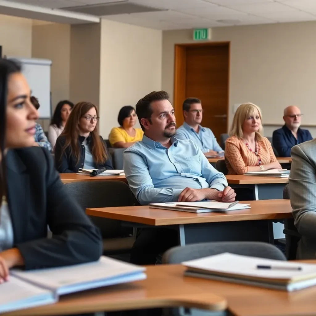 Attendees at a notary public seminar in South Carolina
