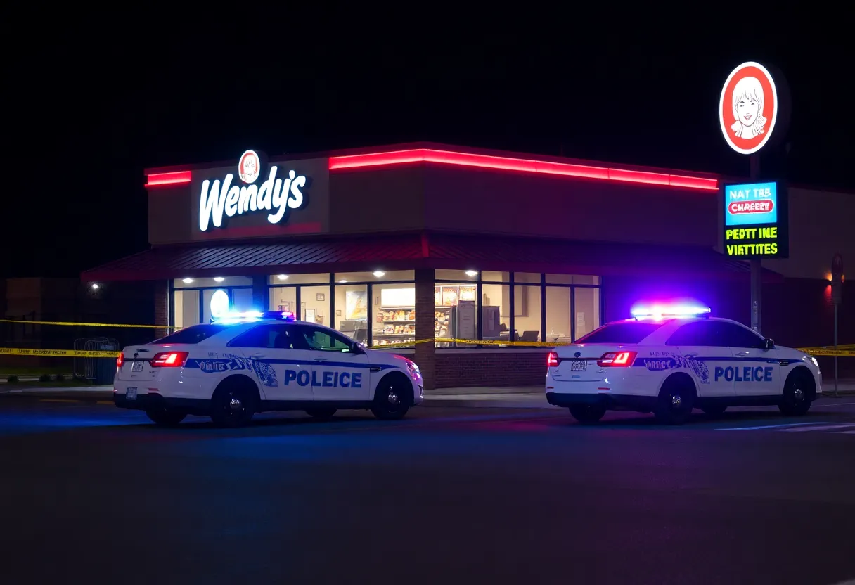 Police investigation at Wendy's restaurant