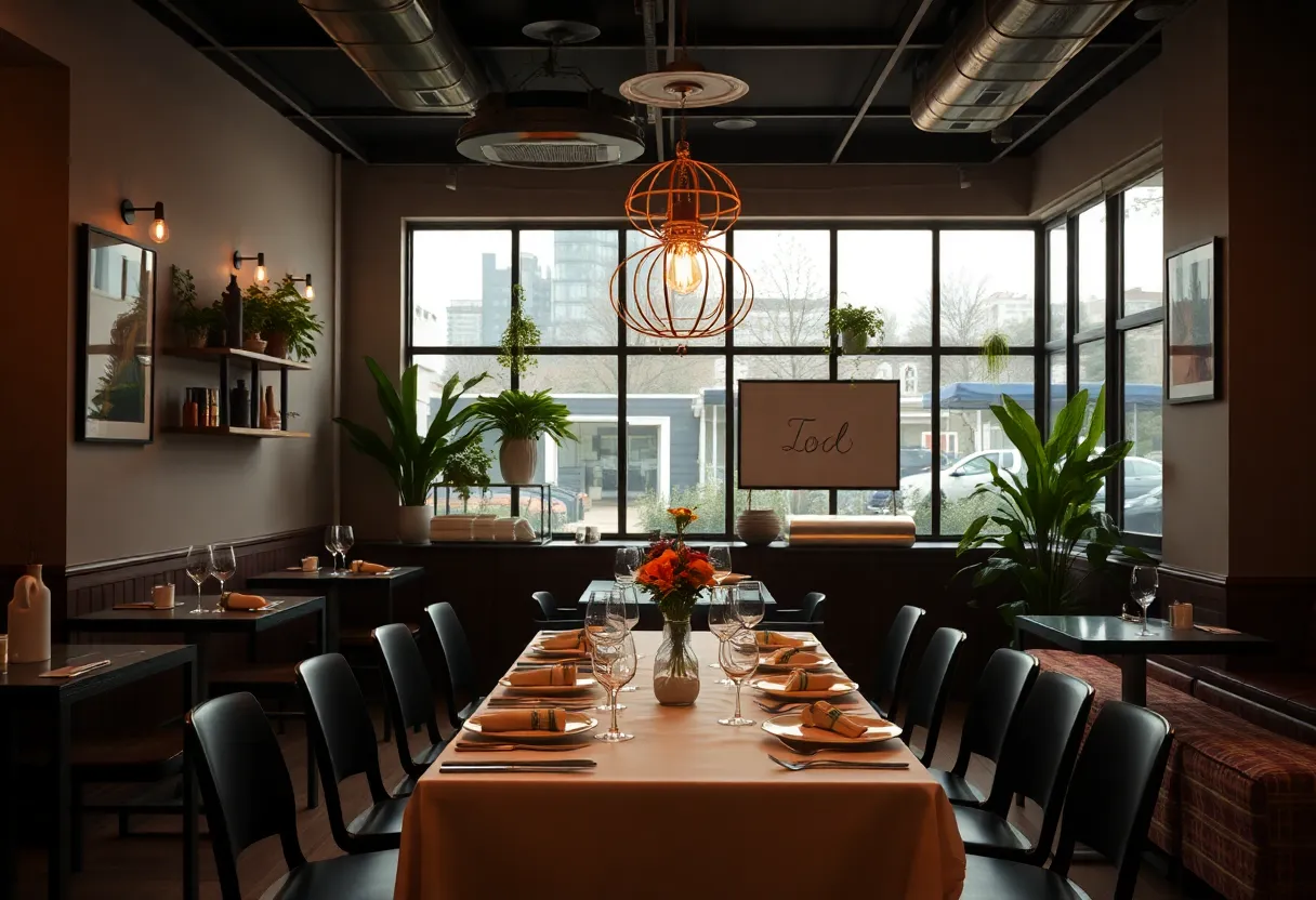 Interior view of 208 North Broad Restaurant in Clinton SC