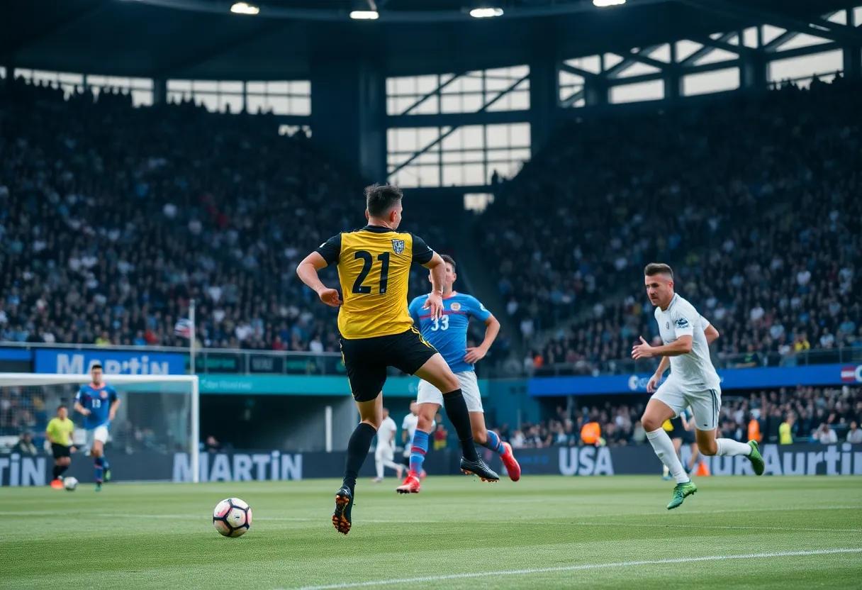Alabama State soccer team playing against Presbyterian College