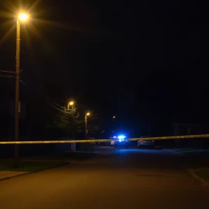 Police presence at a residential area in Clinton SC during a stabbing incident.