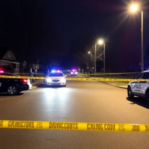 Police investigation at a crime scene in Laurens SC