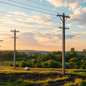 Visual representation of electric grid infrastructure and resilience projects