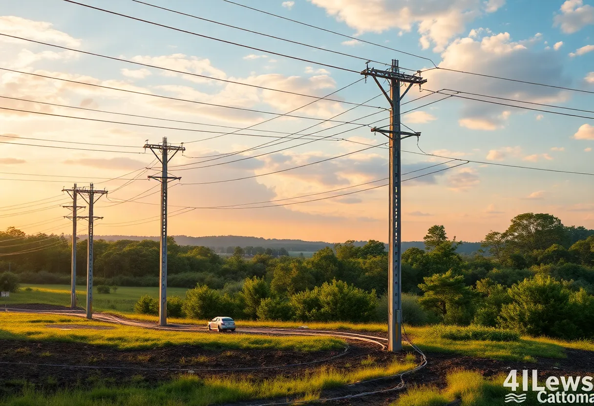 Visual representation of electric grid infrastructure and resilience projects