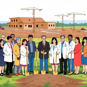 Groundbreaking ceremony at the site of HomeTown Pediatrics in Laurens County.