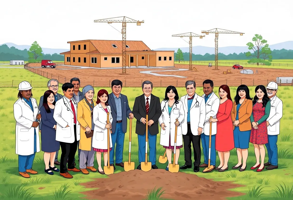 Groundbreaking ceremony at the site of HomeTown Pediatrics in Laurens County.