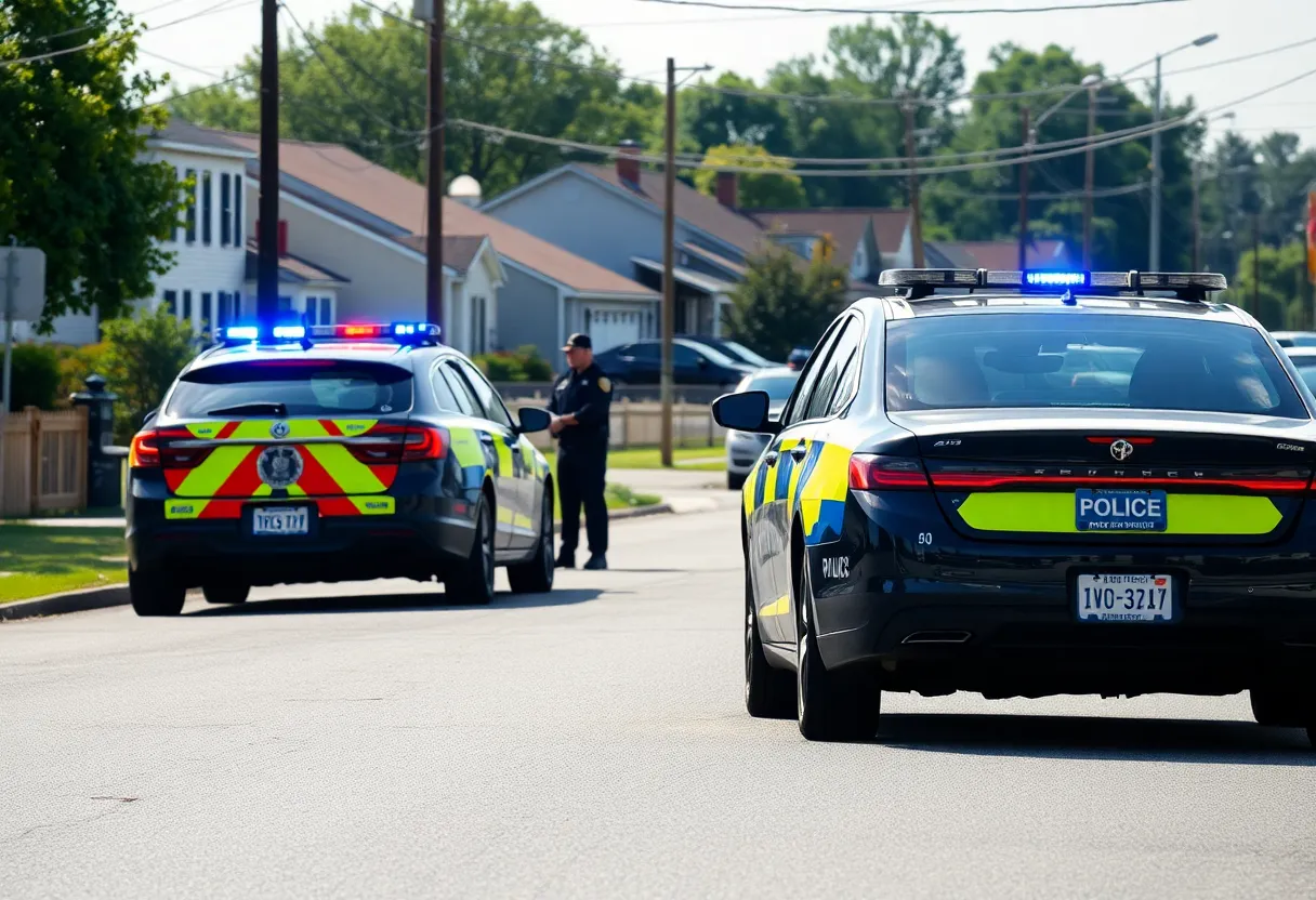 Police cars and officers in Laurens County