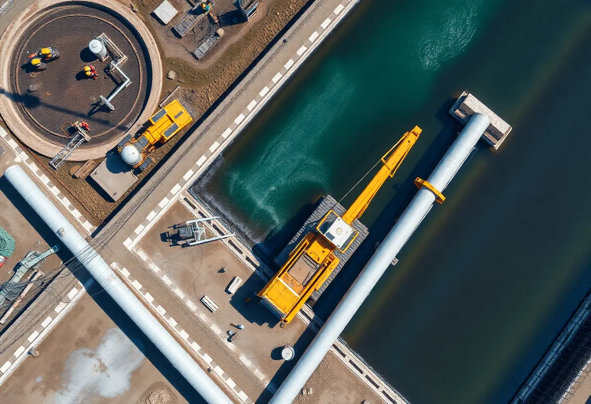 Construction at Laurens County water treatment plant