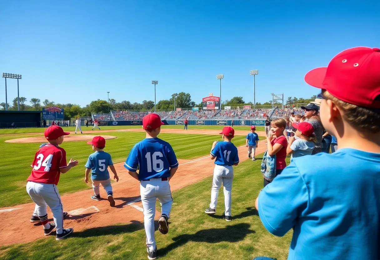 Players in action during the Senior League Baseball World Series championship game