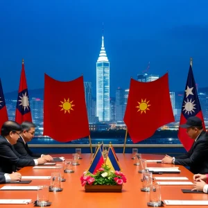 A meeting in Taiwan discussing US-Taiwan relations