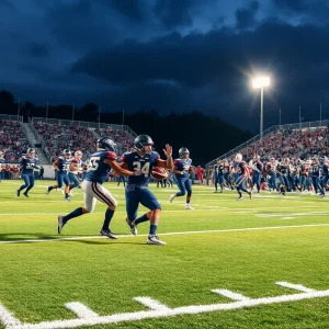 Football match between Woodruff Wolverines and Clinton Red Devils