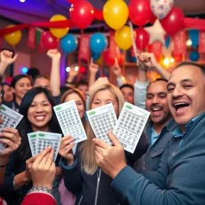 Celebration of lottery winnings in North Carolina