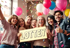 Celebration of a lottery win in Asheville with family and friends