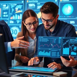 Marketing team using behavioral insights for digital campaigns