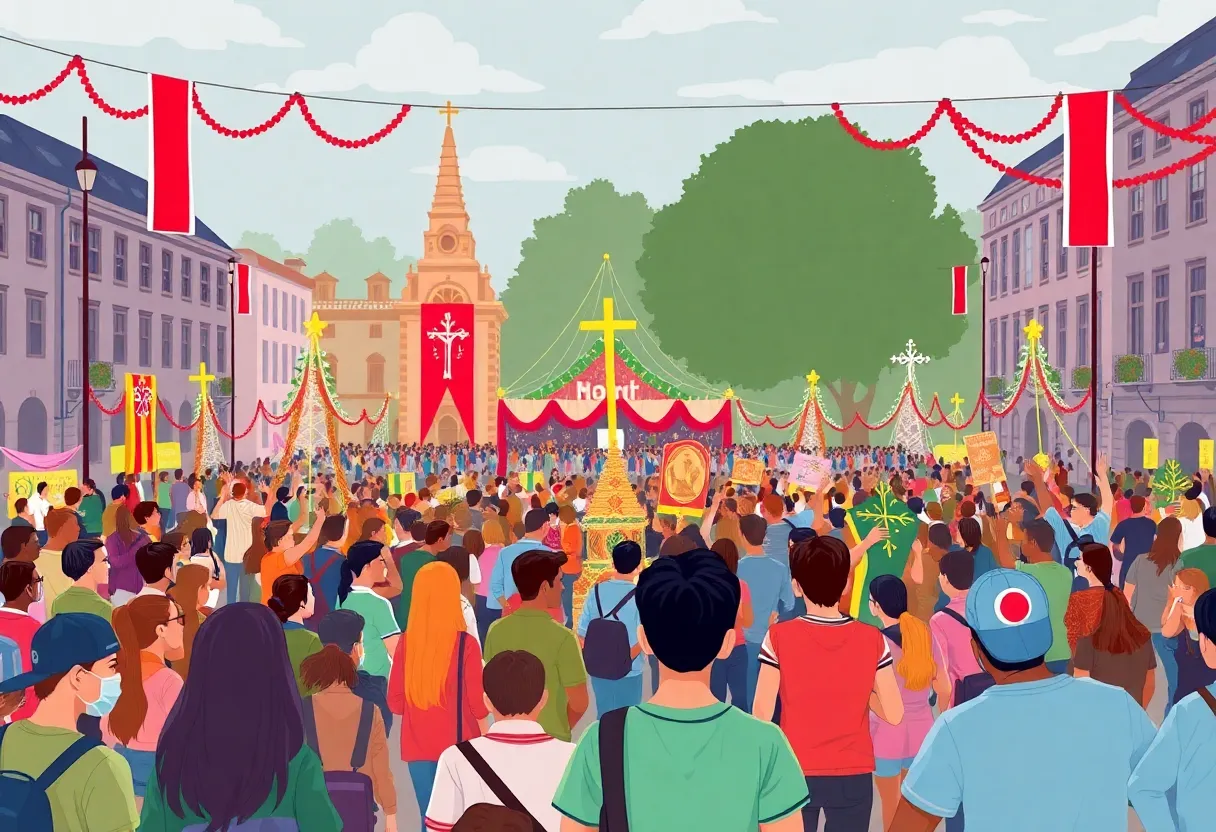 Celebration of the canonization ceremony in St. Peter's Square