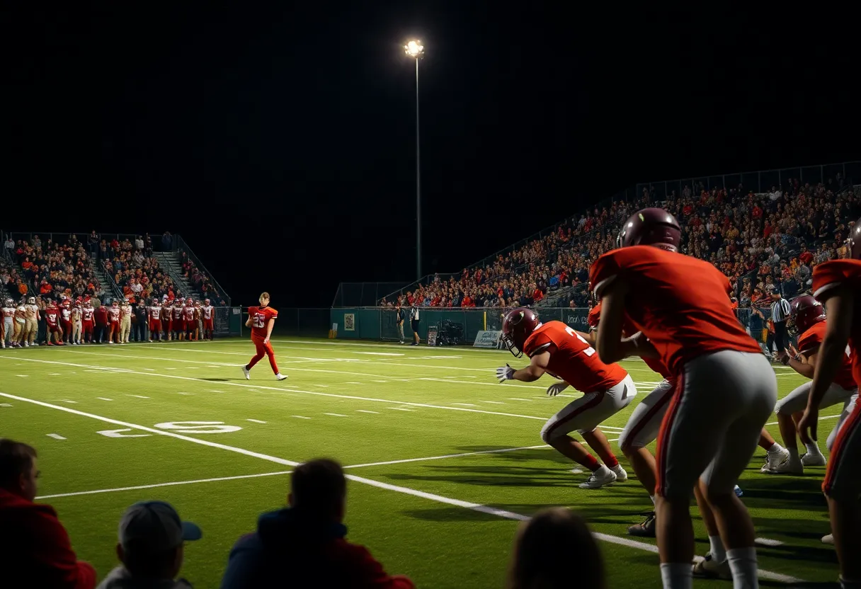 Clinton Red Devils dominating Laurens Raiders in high school football game