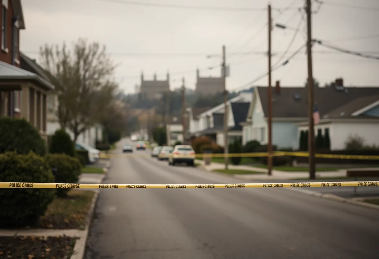 Police investigation scene in Clinton SC