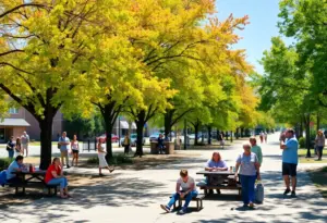 People enjoying outdoor activities on a sunny day in Clinton SC