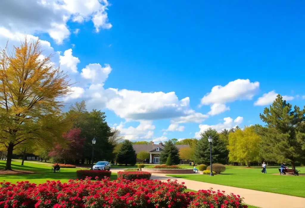 Park in Clinton, SC, on a sunny September day