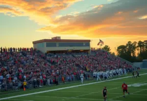 Irmo High School football players celebrating after a win