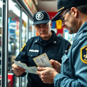 Investigation scene related to lottery fraud