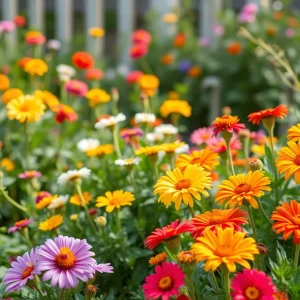 A vibrant garden filled with flowers symbolizing remembrance and love.