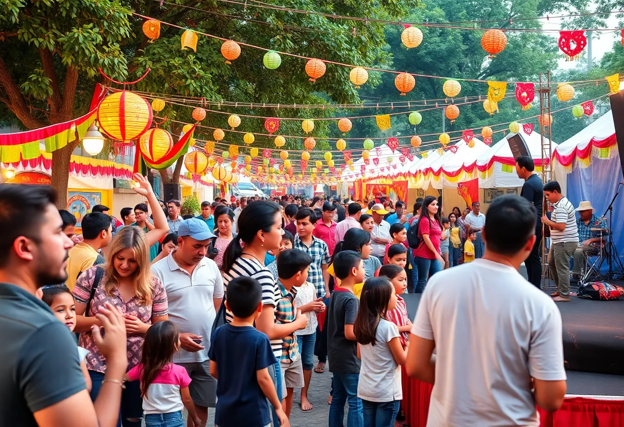 Families enjoying the Thornwell anniversary celebration events