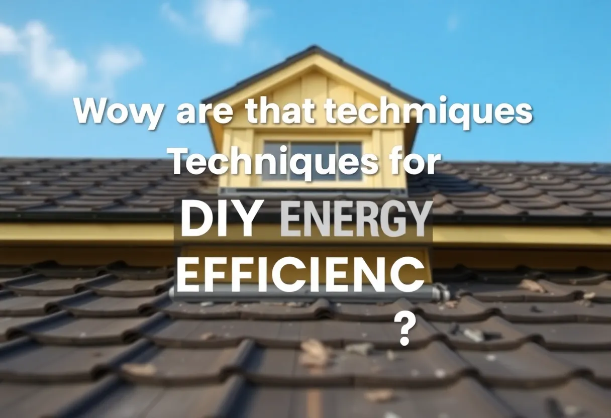 What Are the Best Techniques for DIY Roof Energy Efficiency Upgrades?
