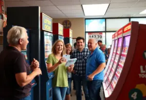 Lottery ticket sales in South Carolina with players and machines