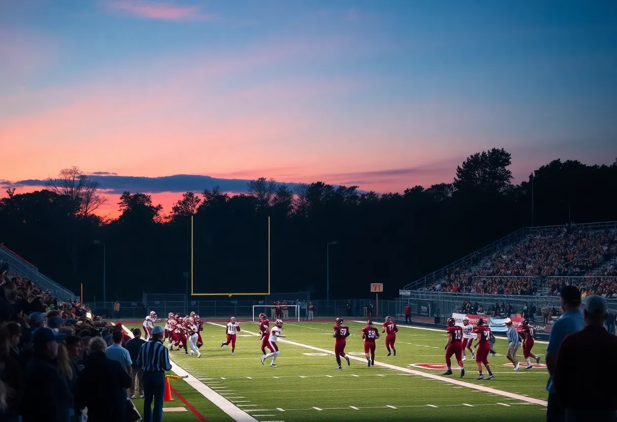Action from a high school football game in Central Georgia