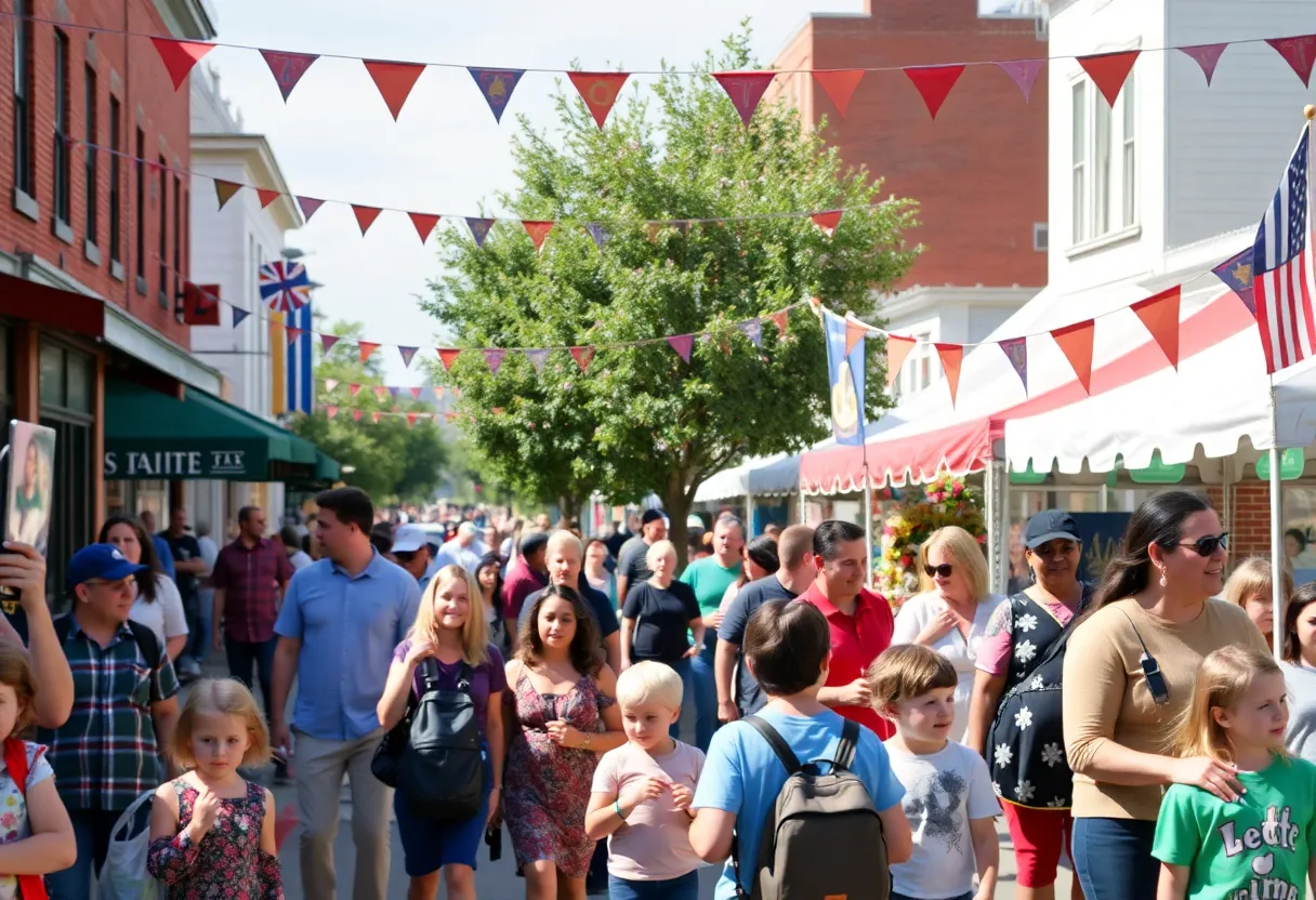 Local community event in Clinton promoting tourism