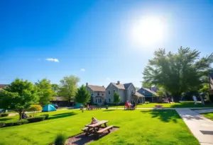 People enjoying a sunny day in Clinton, SC with clear skies