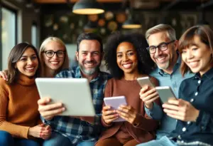 Customers advocating for a brand through social media and testimonials.