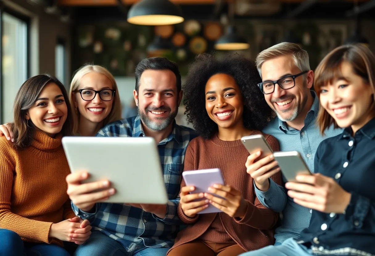 Customers advocating for a brand through social media and testimonials.