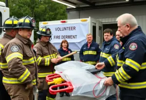 Firefighters of Durbin Creek with new extrication tools after grant approval