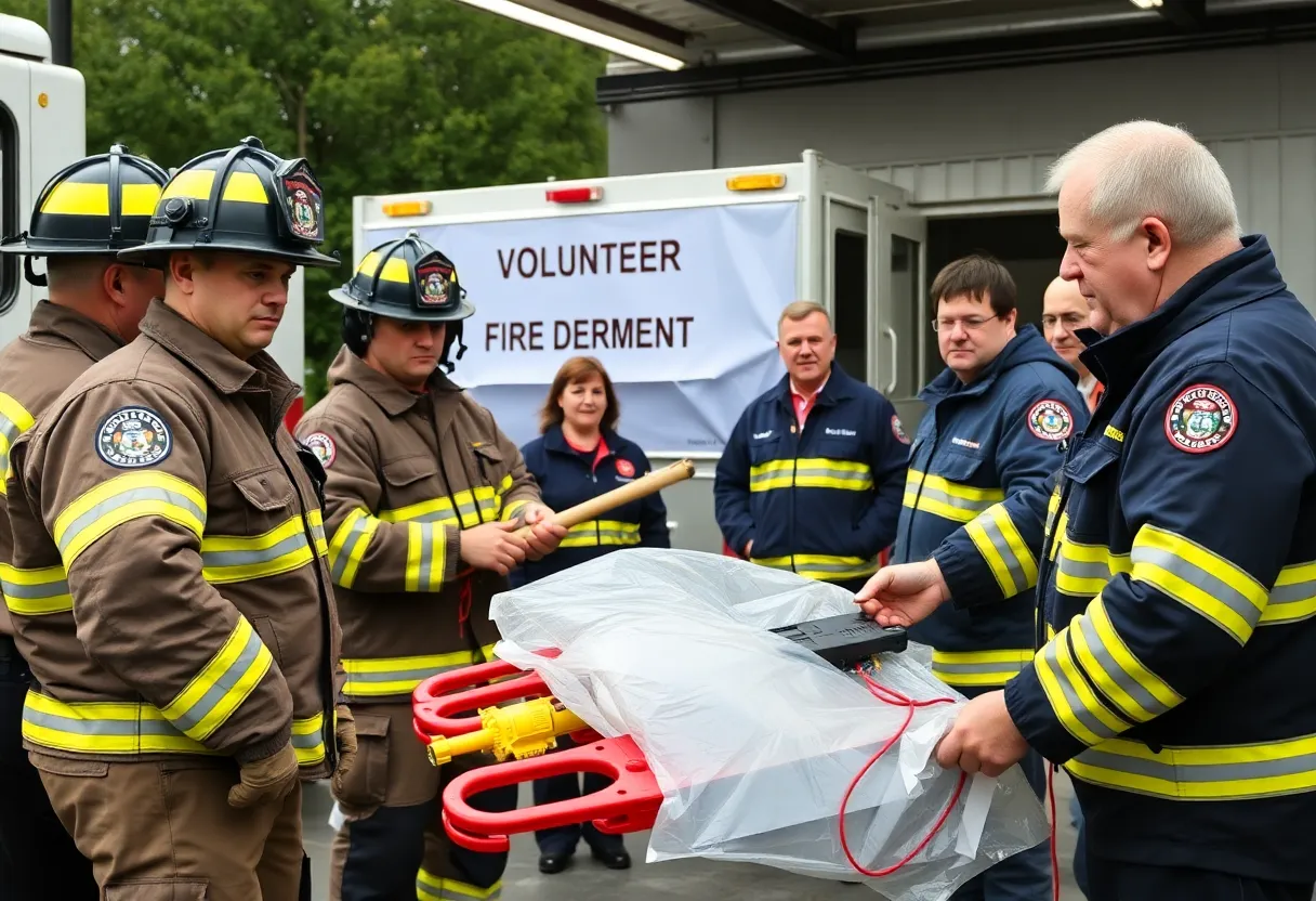 Firefighters of Durbin Creek with new extrication tools after grant approval