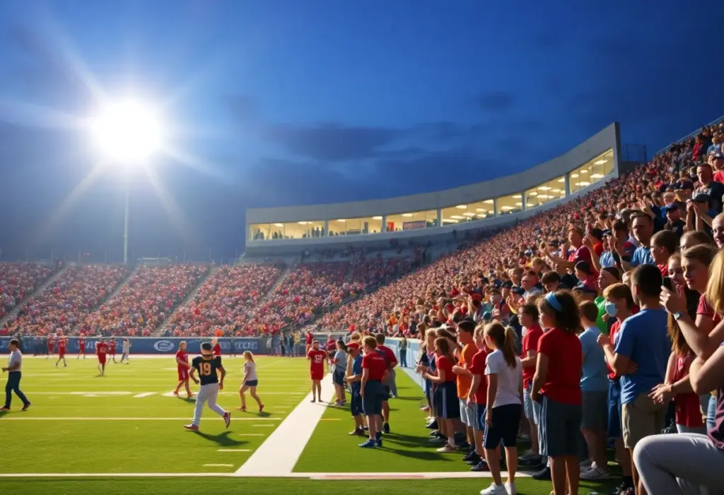High school football game at Greenville Metro
