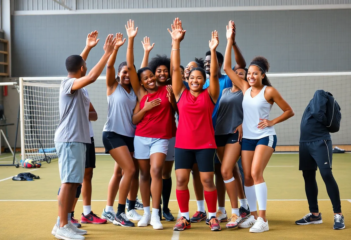 Group of local athletes representing Laurens County at the National Olympic Games