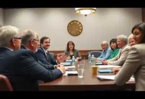 Laurens County Council members during a meeting