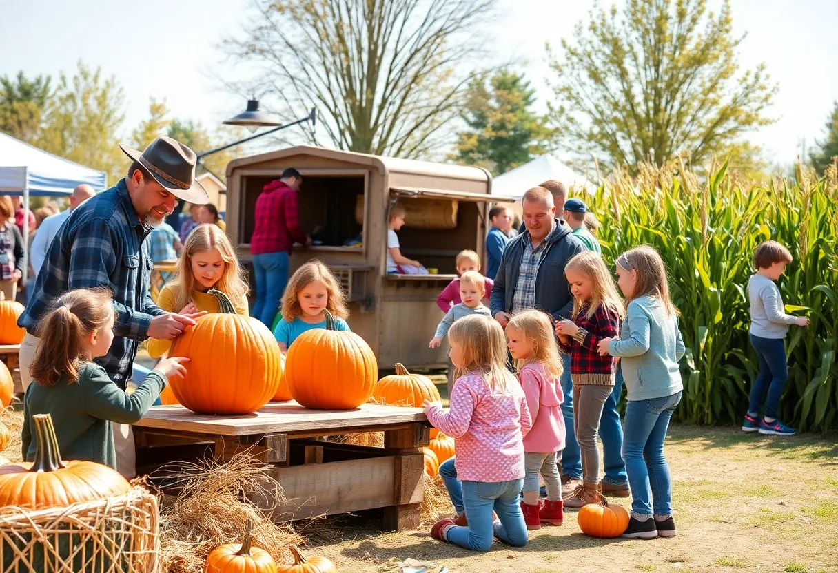 Families participating in Halloween festivities at Laurens County