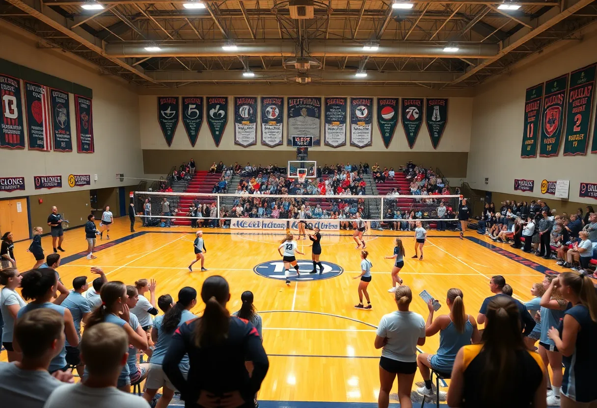 Exciting scene from the South Carolina High School girls volleyball playoffs