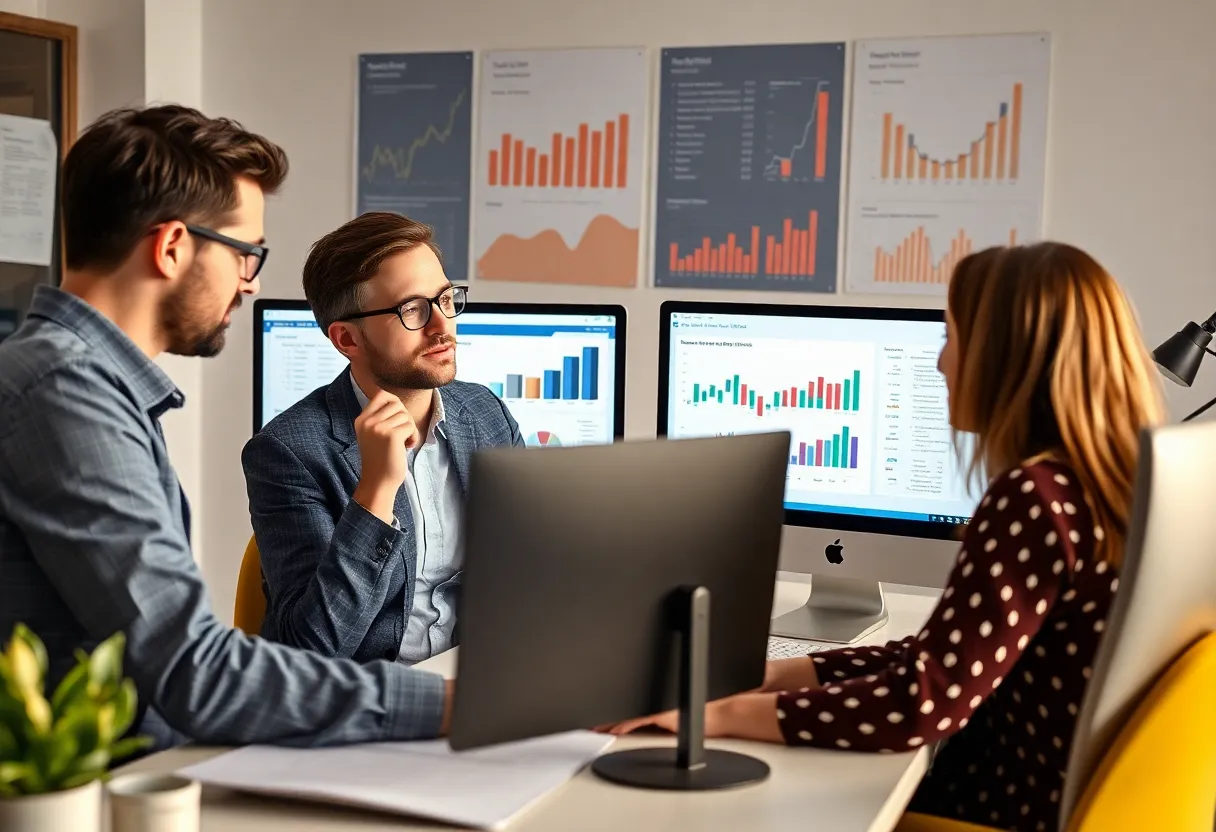 Team analyzing customer data for retention strategies