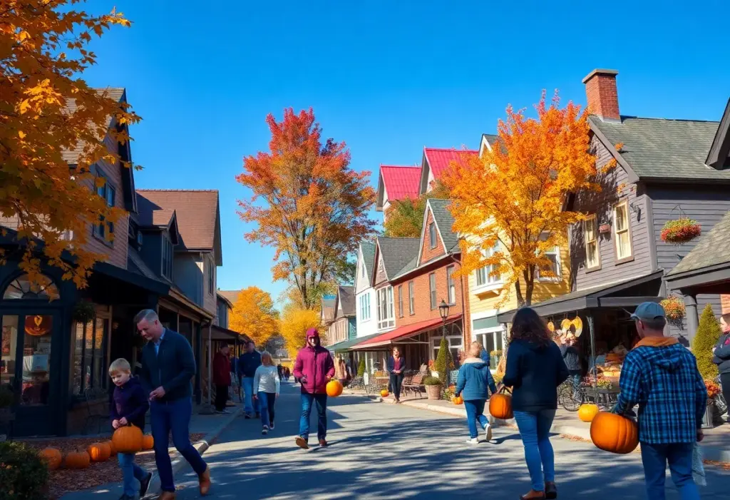 Families enjoying Halloween festivities under clear skies in Clinton, SC