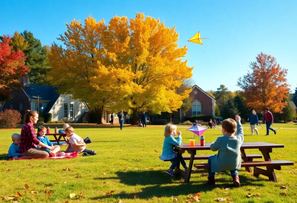 Families enjoying a sunny day in Clinton SC in November