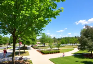 Sunny day in Clinton, South Carolina