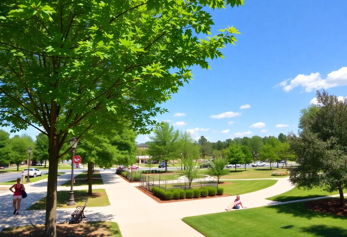 Sunny day in Clinton, South Carolina