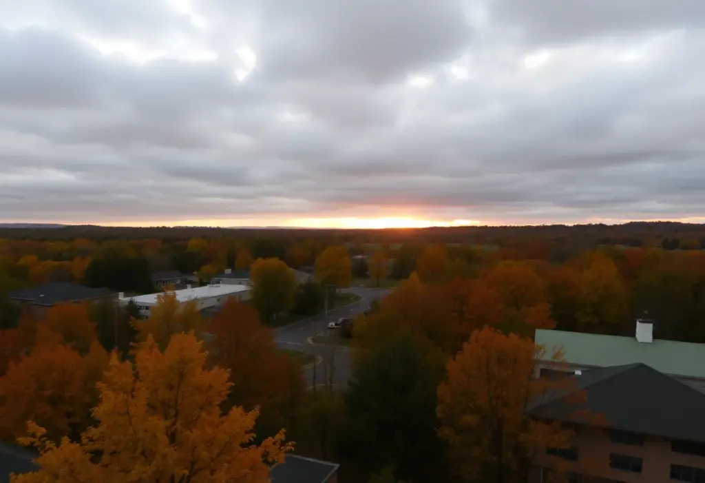 Cloudy weather over Clinton, SC in November