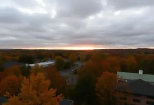 Cloudy weather over Clinton, SC in November