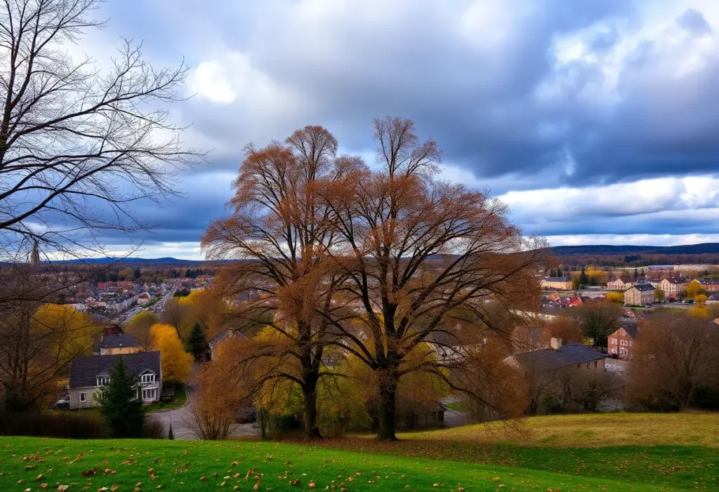 Landscape of Clinton SC on a cloudy day