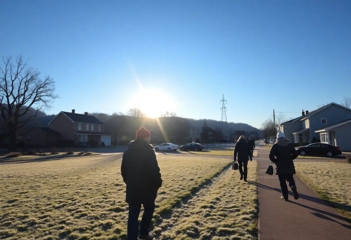 Frosty morning in Clinton SC with clear skies.